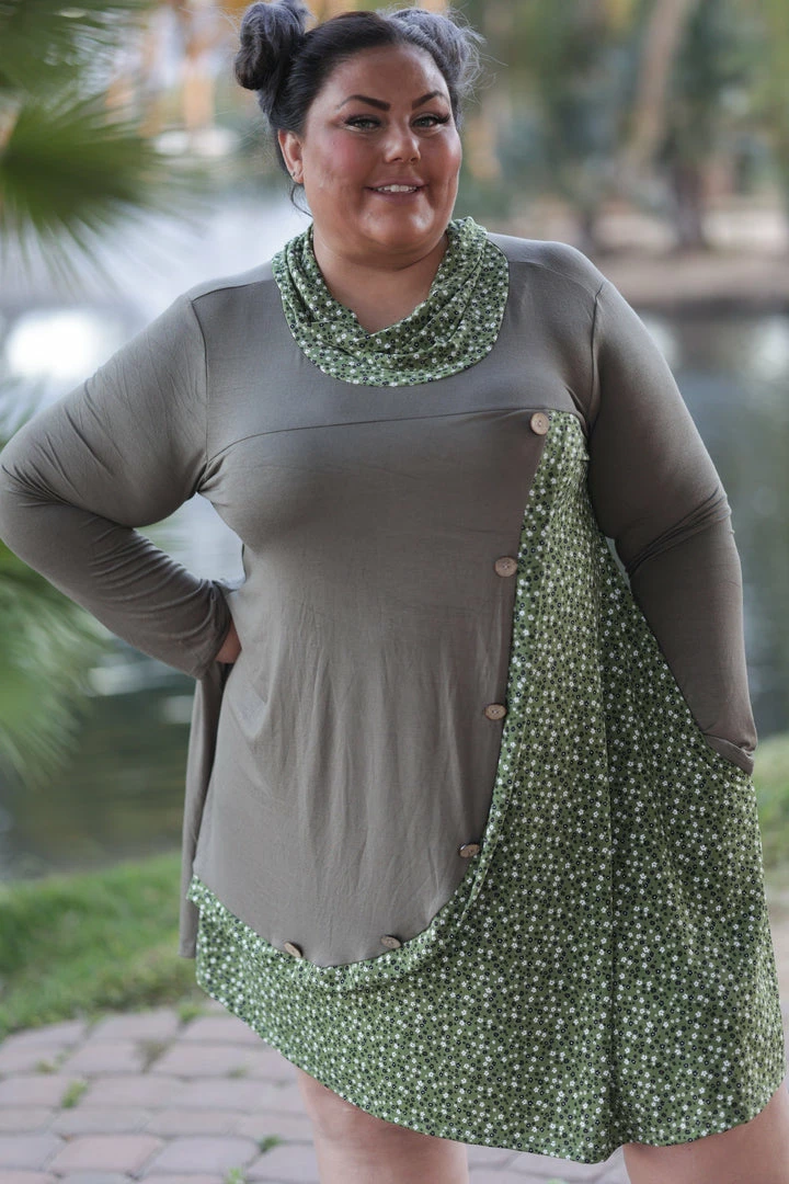 Boutique Simplified Winter Meadows Cowl Neck Dress 5 Boutique Simplified Winter Meadows Cowl Neck Dress