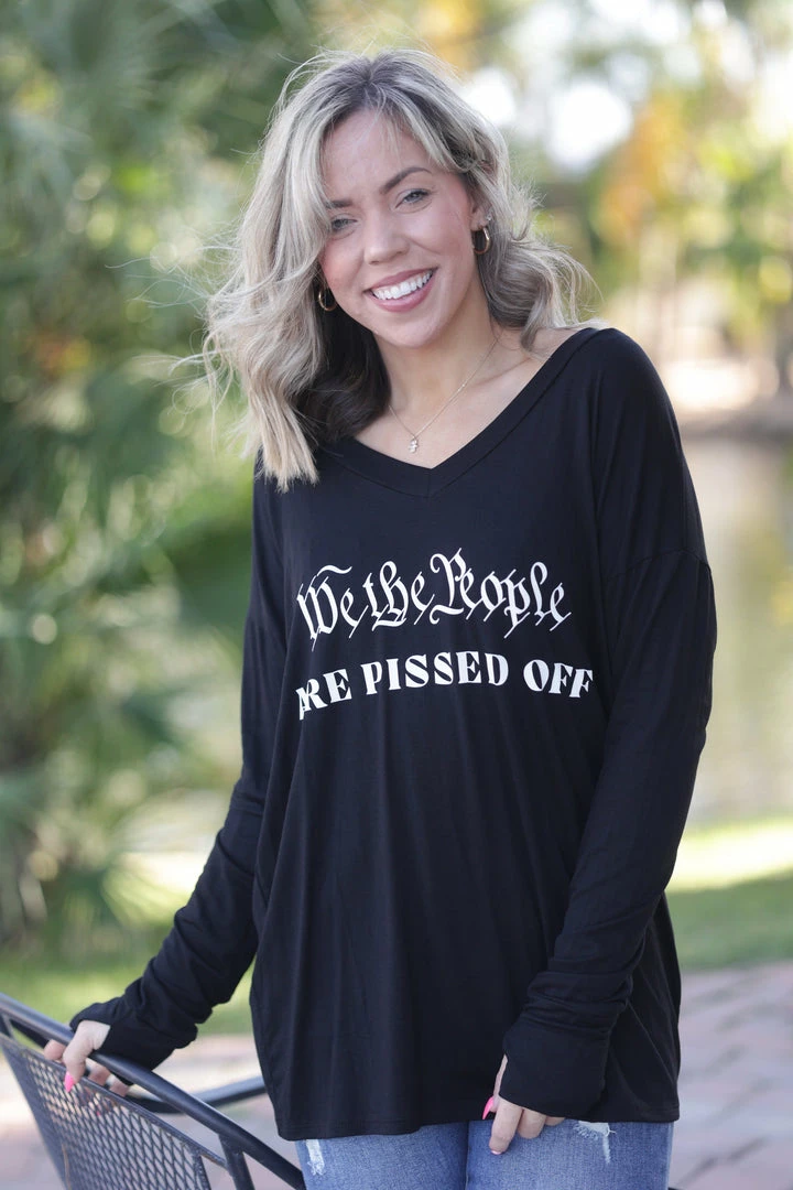 Boutique Simplified We The People Thumbhole Top 1 Boutique Simplified We The People Thumbhole Top