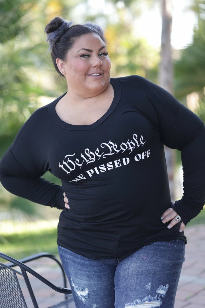 Boutique Simplified We The People Thumbhole Top 3 Boutique Simplified We The People Thumbhole Top