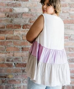 Trendsi Apparel Watching The Sunset Color Block Babydoll Tank