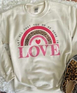 Blinging Sports Let All That You Do Be Done In Love Long Sleeve Fleece