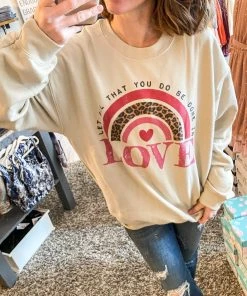 Blinging Sports Let All That You Do Be Done In Love Long Sleeve Fleece