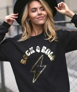 Blume + Co Rock & Roll Gold Foil Sweatshirt Apparel