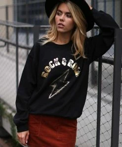 Blume + Co Rock & Roll Gold Foil Sweatshirt Apparel