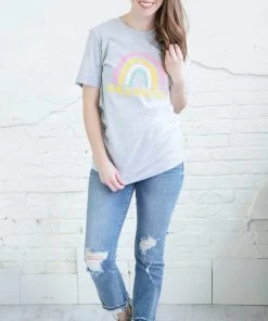 Blume + Co Grateful Rainbow Graphic Tee