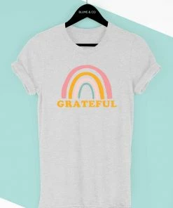 Blume + Co Grateful Rainbow Graphic Tee