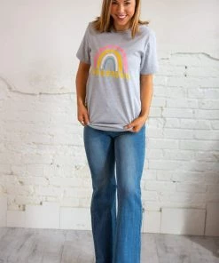 Blume + Co Grateful Rainbow Graphic Tee