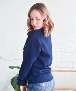 Blume + Co. Apparel Selectively Social Navy Pullover Sweatshirt