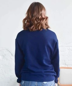 Blume + Co. Apparel Selectively Social Navy Pullover Sweatshirt