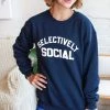 Blume + Co. Apparel Selectively Social Navy Pullover Sweatshirt