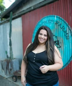Boutique Simplified Heart & Soul Tank In Black