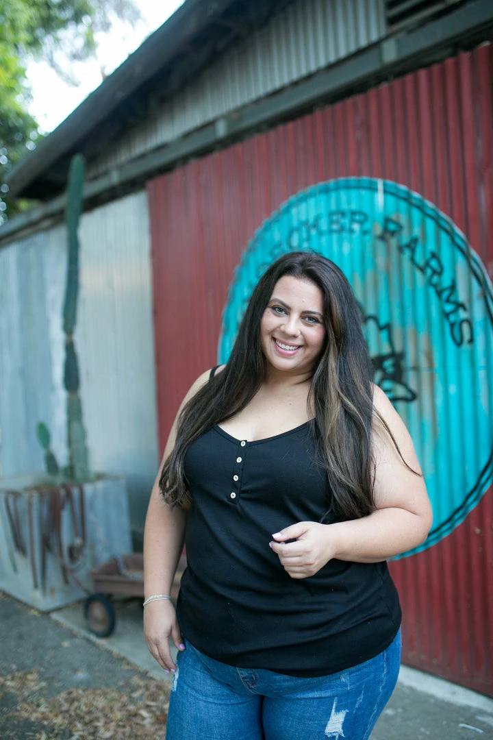 Boutique Simplified Heart & Soul Tank In Black 2 Boutique Simplified Heart & Soul Tank In Black