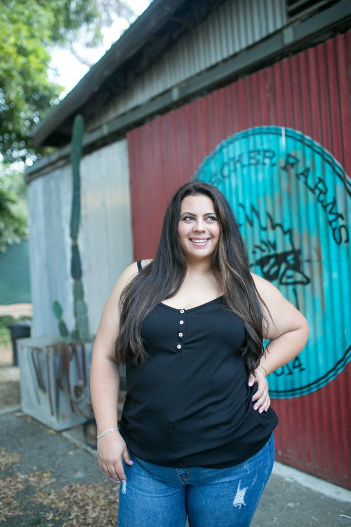 Boutique Simplified Heart & Soul Tank In Black 3 Boutique Simplified Heart & Soul Tank In Black