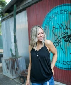 Boutique Simplified Heart & Soul Tank In Black