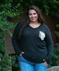 Boutique Simplified Patch Of Lace Waffle Knit