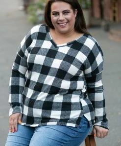Boutique Simplified Mad About Plaid Pullover - Ivory