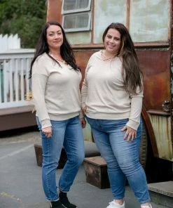 Boutique Simplified All The Feels Pullover In Taupe