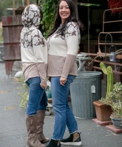 Boutique Simplified Olive Rose Hoodie