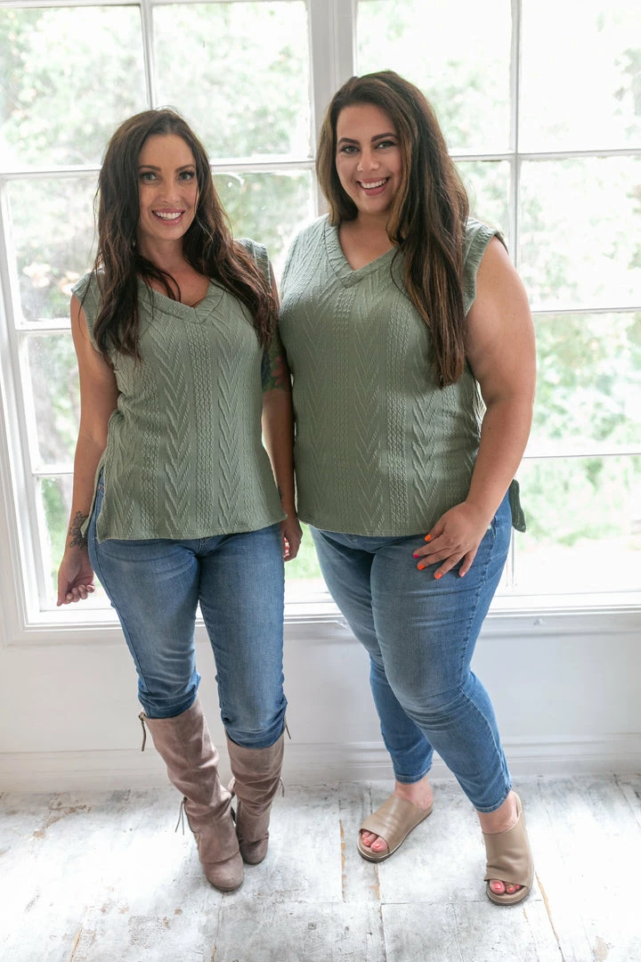 Boutique Simplified Olive You Sweater Tank 5 Boutique Simplified Olive You Sweater Tank