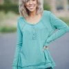 Boutique Simplified Teal Me About It Henley