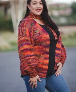 Boutique Simplified Soul On Fire Knit Cardigan