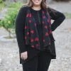 Boutique Simplified Cascading Hearts Cardigan