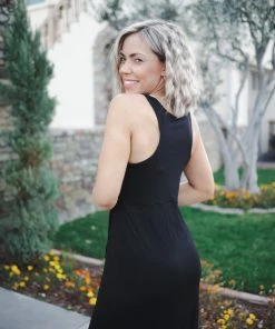 Boutique Simplified Lily Tulip Maxi Dress In Black 3X