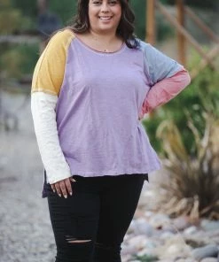 Boutique Simplified Dyed With Spring Color Block Top 6 Boutique Simplified Dyed With Spring Color Block Top