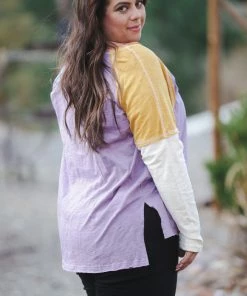 Boutique Simplified Dyed With Spring Color Block Top 7 Boutique Simplified Dyed With Spring Color Block Top