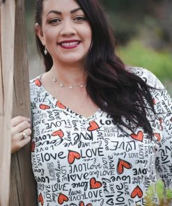 Boutique Simplified Fall In Love Long Sleeve Top