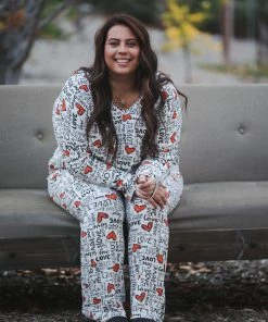 Boutique Simplified Fall In Love Lounge Pants