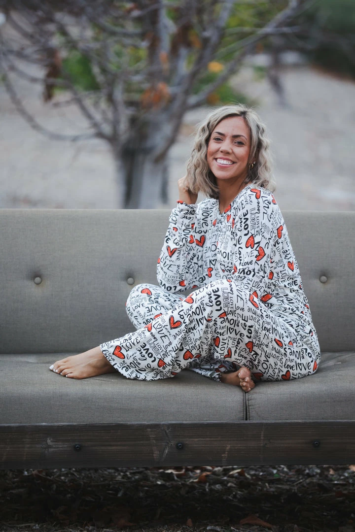 Boutique Simplified Fall In Love Lounge Pants 4 Boutique Simplified Fall In Love Lounge Pants