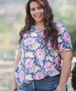 Boutique Simplified Spring Floral V-Neck