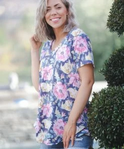 Boutique Simplified Spring Floral V-Neck 6 Boutique Simplified Spring Floral V-Neck