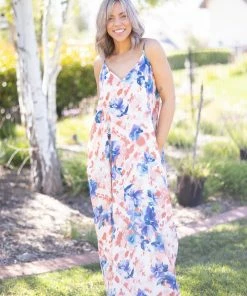 Boutique Simplified Beachy Florals Maxi