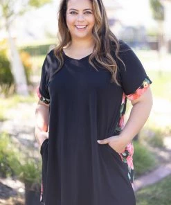 Boutique Simplified Apparel Double Take Short Sleeve Dress