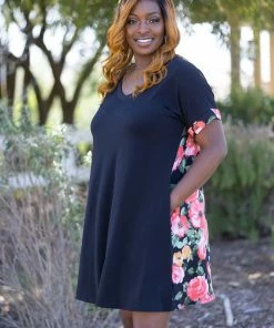 Boutique Simplified Apparel Double Take Short Sleeve Dress