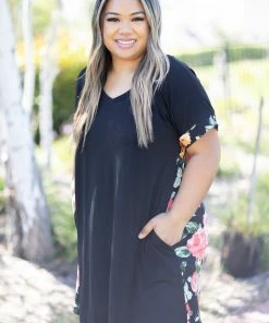 Boutique Simplified Apparel Double Take Short Sleeve Dress