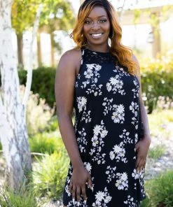 Boutique Simplified Floral Lace Trim Dress Apparel 13 Boutique Simplified Floral Lace Trim Dress Apparel