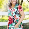 Boutique Simplified Soulfire Floral Short Sleeve