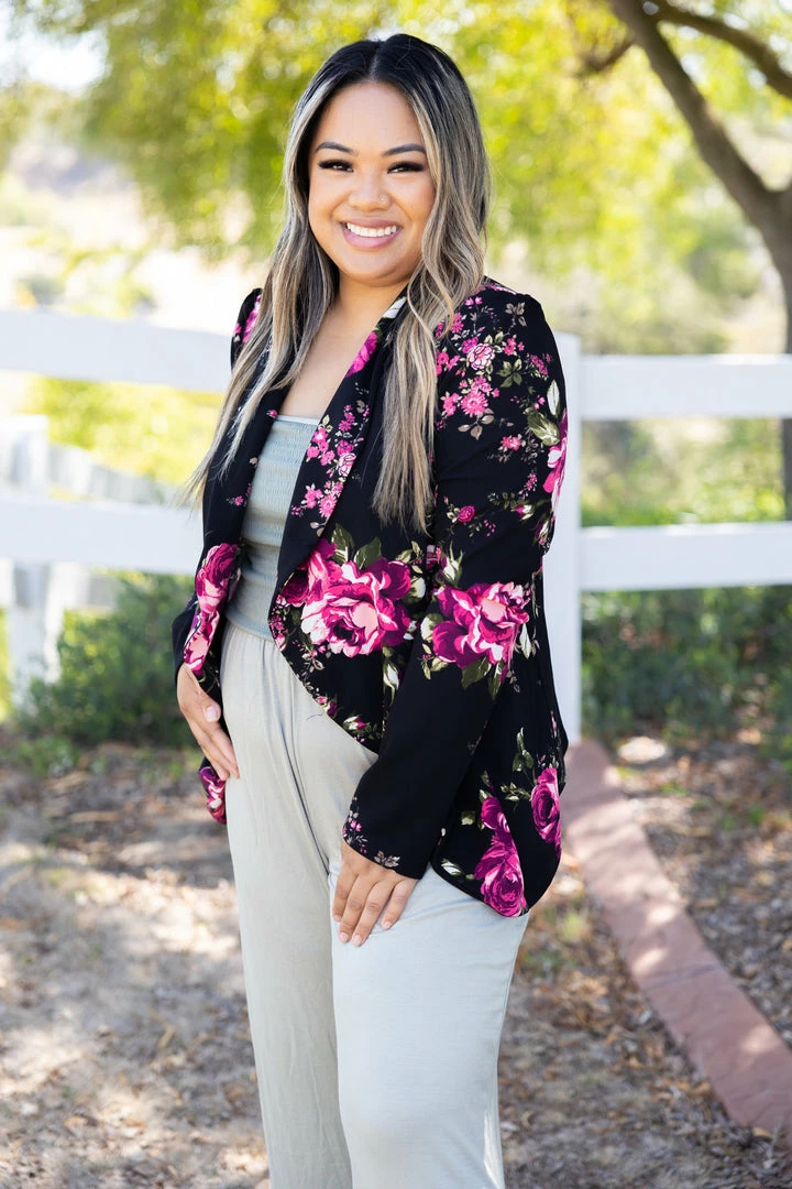 Boutique Simplified Blazer Of Glory - Rose 3 Boutique Simplified Blazer Of Glory - Rose