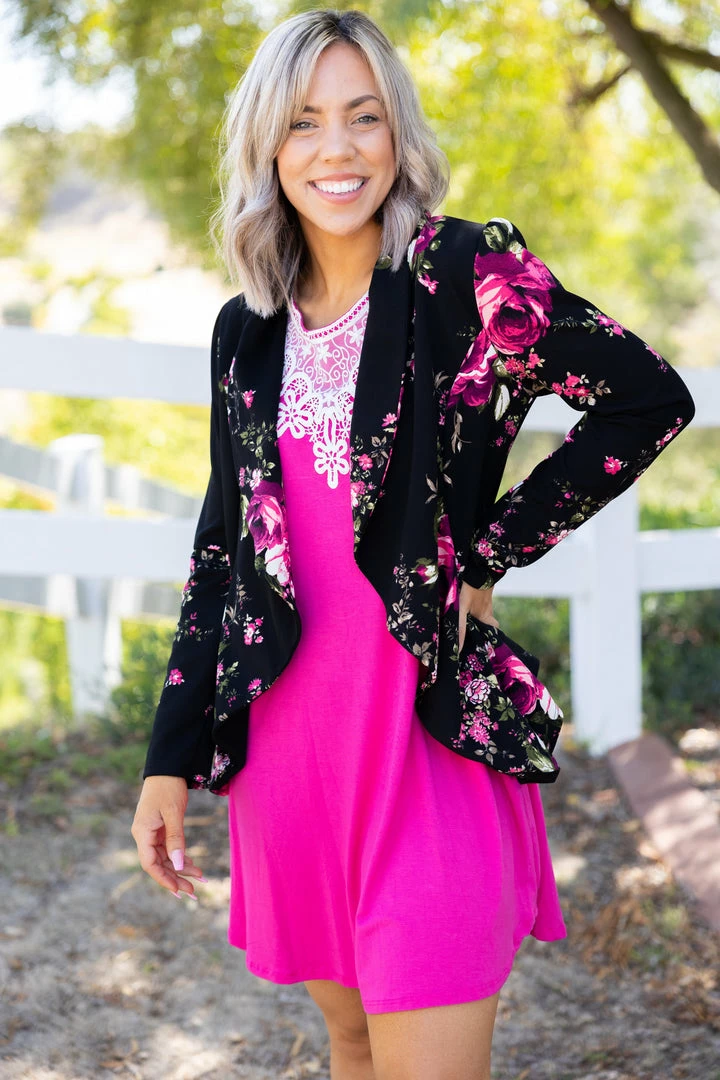 Boutique Simplified Blazer Of Glory - Rose 6 Boutique Simplified Blazer Of Glory - Rose