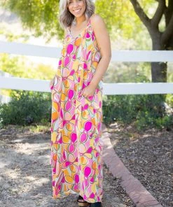 Boutique Simplified Floral Jubilee Maxi Dress Apparel