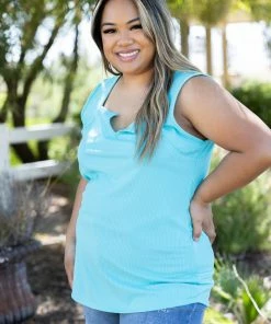 Boutique Simplified Glam Doll Tank In Mint Apparel