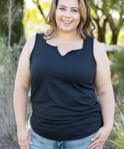 Boutique Simplified Apparel Glam Doll Tank In Black 8 Boutique Simplified Apparel Glam Doll Tank In Black