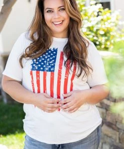Boutique Simplified Freedom Rings Short Sleeve Apparel