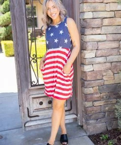 Boutique Simplified Apparel Stars & Stripes - Dress