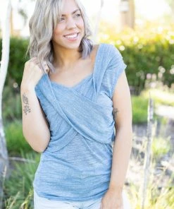 Boutique Simplified Apparel Heavenly Wrapped Top