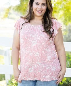 Boutique Simplified Paradise Sunsets Flutter Sleeve Apparel