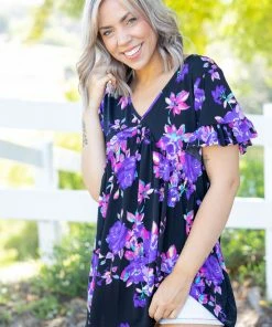 Boutique Simplified Gem Stone Ruffled Babydoll